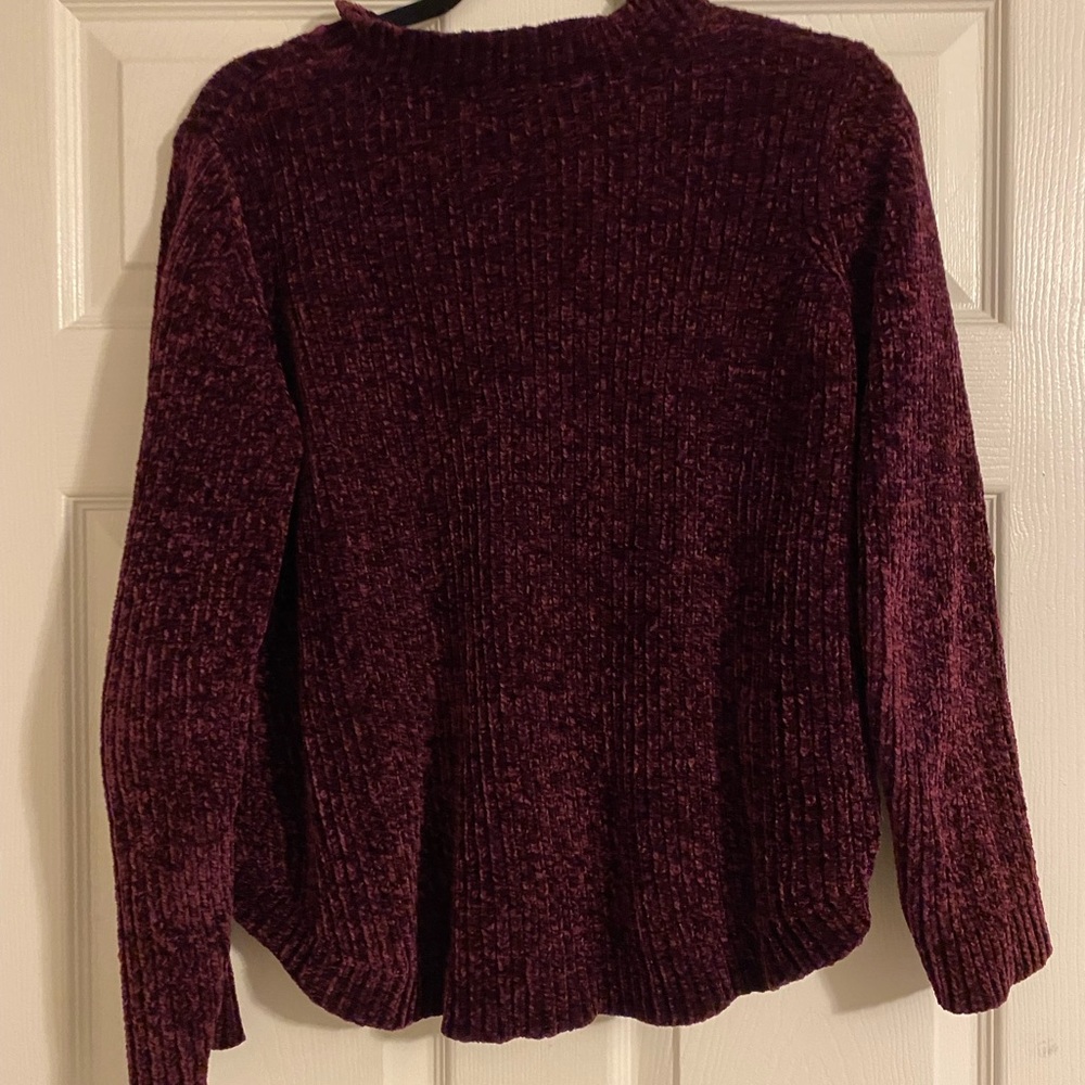 Maroon boutique chenille sweater
